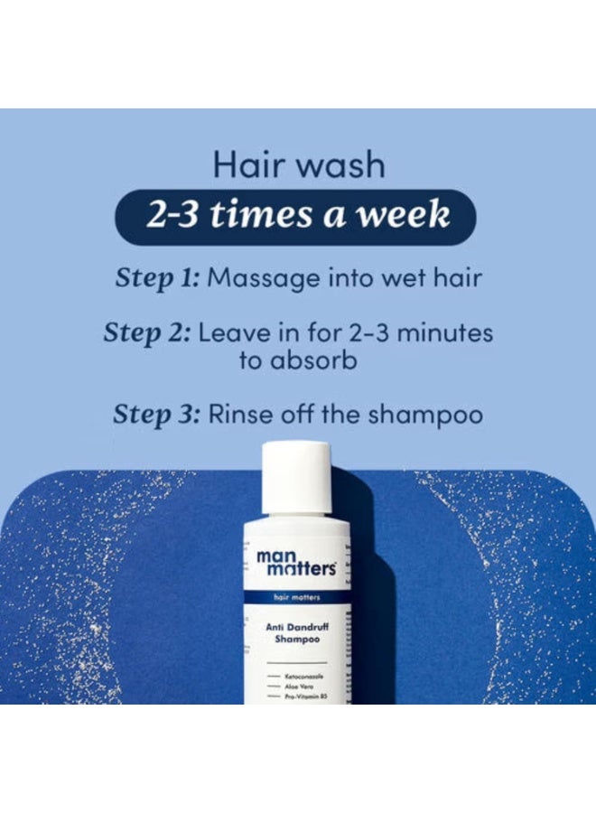Man Matters Ketoconazole Anti Dandruff Shampoo | Removes Dandruff and Helps with Itching & Irritation (Visible Results) | Strong & Smooth Hair | Improves Overall Scalp Health | 100ml - Image 3